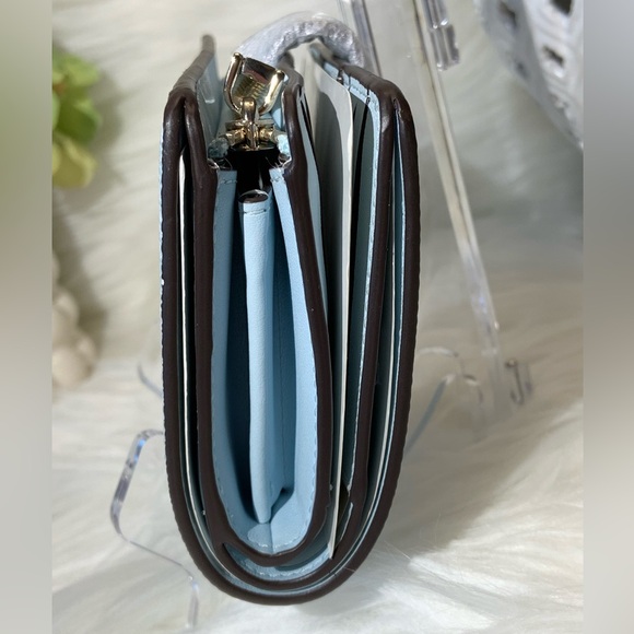 Kate Spade ♠️ New York Blue Glow Spade Flower Wallet NWT - Picture 7 of 12